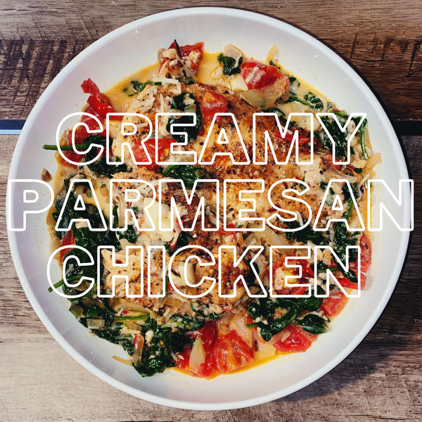 Creamy Parmesan Chicken with Spinach and Tomato