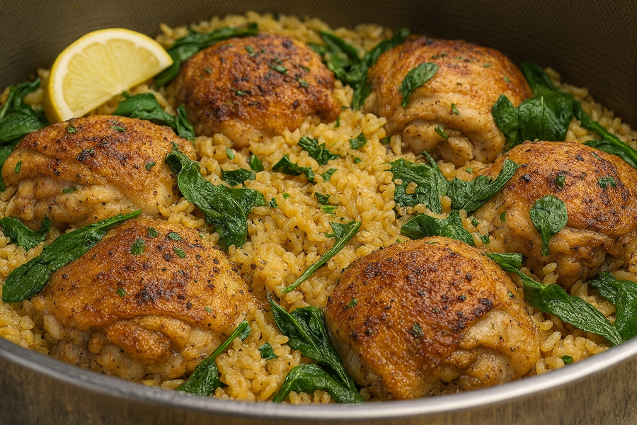 One Pan Chicken & Rice