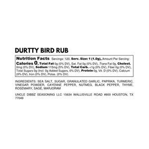DURTTY BIRD RUB (FAMILY SIZE)